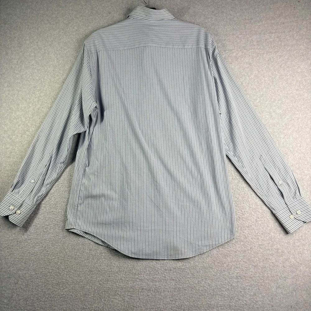 Peter Millar Crown Crafted Shirt Men's M Button Up Long Sleeve Blue Striped - Picture 3 of 12